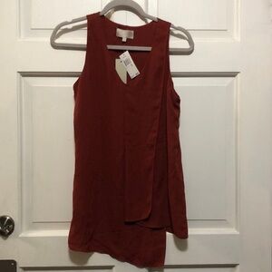 𝅺joan Vass New York Tabac Rouge Blouse Size Small NWT